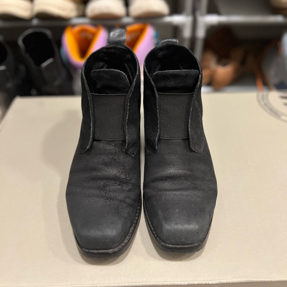 Eileen Fisher Black Leather Ankle Boots – Size 6